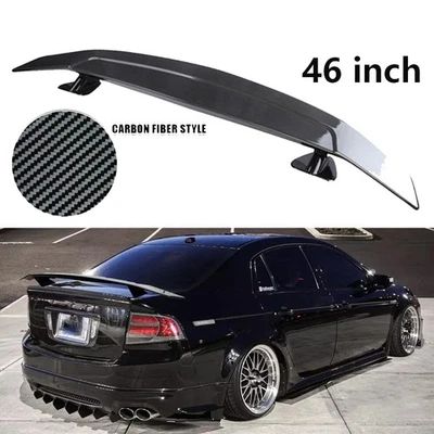 46"Rear Trunk Spoiler Racing Lip GT Wing Carbon Fiber Style For ACURA TL Foto 1 de 4