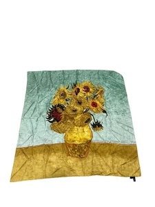 Sciarpa seta girasoli Van Gogh vintage Philadelphia museo d'arte taglia unica - Foto 1 di 5