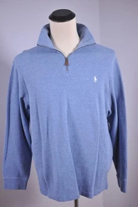 Polo Ralph Lauren Estate Rib 1/4 Zip Pullover Blue Men's XL - Picture 1 of 4