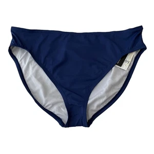 Womens 24th & Ocean XL Navy Swim Bottoms NWT Tummy Control Nylon - Picture 1 of 6