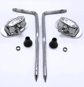 Ludwig #1305C Gull Wing Spurs & P-1216A Mounts Cir 66 w/Retainer Rings LGWSM-401 - Picture 1 of 20
