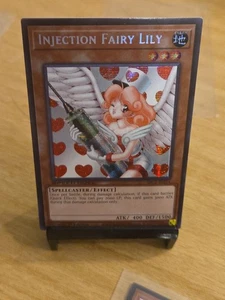 Yugioh Injection Fairy Lily Prismatic (LOD-100) 1st Edition Secret LP/NM - Picture 1 of 14
