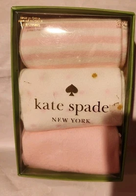 Kate Spade Dama de honor Set de regalo Tres pares de calcetines rosa blanco *nuevo* Foto 1 de 4