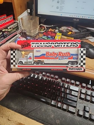 Camión de transporte Matchbox Super Star 1993 Jeff Burton Baby Ruth Racing Foto 1 de 4