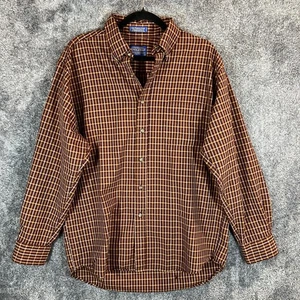 Pendleton Shirt Mens Large Brown Plaid Wool Button Up Sir Pendleton Flannel - Picture 1 of 10