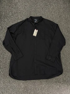 Raging Bull Men’s Ottoman Weave Cotton Long Sleeve Shirt Black 5XL XXXXXL - Picture 1 of 9