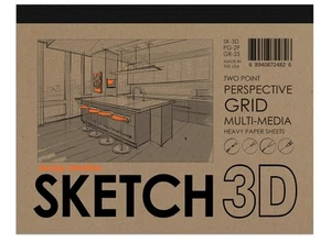Skizze 3D Perspektivraster Papierblock. Multimedia Papierblock für Bleistift, Tinte, ... - Bild 1 von 6
