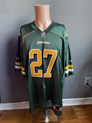 Camiseta deportiva Edmonton Esquimales CFL Singor Mobley XL Reebok vintage años 2000 Foto 1 de 4