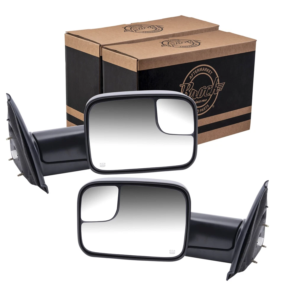 Se adapta a Ram 1500 2002-2008 espejo retrovisor eléctrico 7X10 equipamiento de remolque abatible térmico Foto 1 de 4