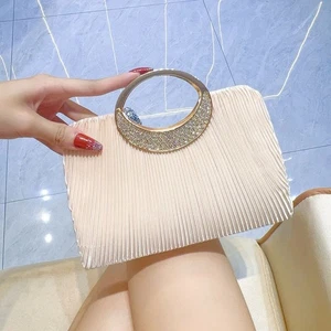 Wrinkle Shoulder Bags Square Handbags Fashion Evening Bag Women - Picture 1 of 11