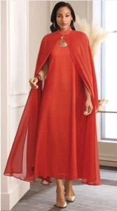 Size 14 Ashro Brick Red Formal Dinner Party Church Funeral Jessica Jacket Dress - Picture 1 of 6