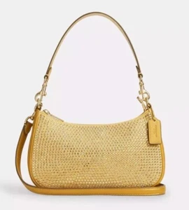 COACH Teri Gold Crystal Shoulder Bag Crossbody Purse Viral Style NWT - Picture 1 of 5