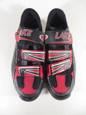 Zapatos de ciclismo Lake negros y rojos para mujer talla US7-7.5 EU39 Foto 1 de 4