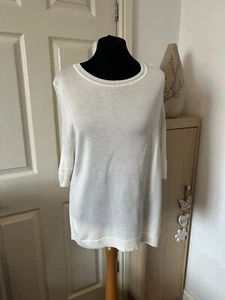 Per Una Size 20 Jumper Short Sleeve Lightweight White Holiday Summer Top BNWT - Picture 1 of 13