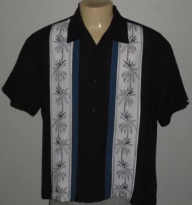 Cubavera Bordada Retro Paneles Hipster Cigar Lounge Camp Camisa Hombres XL - Imagen 1 de 5