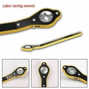 Labor-saving Car Scissor Jack Ratchet Wrench Tire Wheel Lug Handle Repair BEST - Picture 1 of 12