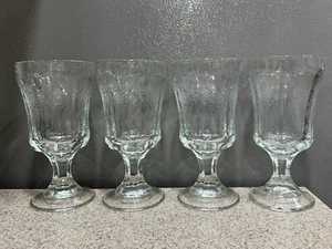 4 Indiana Glas türkis Erinnerung Wasserkelch Gläser schwer in EUC! - Bild 1 von 8