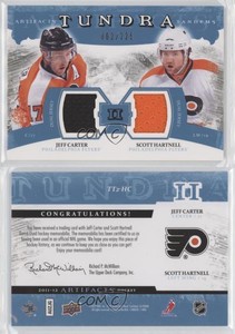 2011 Artifacts Tundra Tandems Dual Jerseys Blue /225 Jeff Carter Scott Hartnell