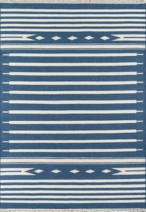 Erin Gates by Momeni Thompson Billings Denim Hand Woven Wool Area Rug 7'6" X 9'6 - Picture 1 of 6
