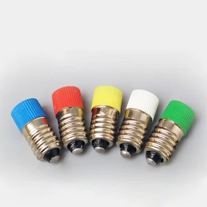 E10 LED Leuchtmelder Glühlampe Glühbirne SchraubLampe 0.5W 6.3/12/24/36/220/380V - Bild 1 von 7