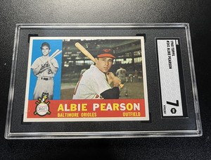 1960 Topps #241 Albie Pearson SGC 7 NM SETBREAK PMJS