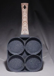Non-Stick 4-hole Egg, Hamburger, Pancake Maker, Detachable Handle, New in Box - Picture 1 of 5