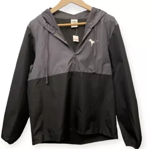 Felpa con cappuccio rosa nuova con etichetta Victoria’s Secret 1/4 zip nero grigio pullover giacca a vento XS - Foto 1 di 7