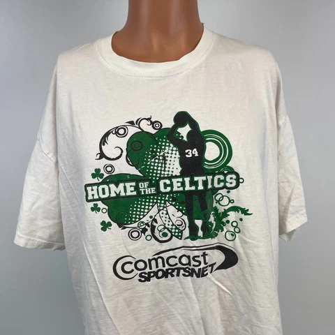 Comcast Sportsnet Home Of Boston Celtics Paul Pierce Promo T Shirt NBA XL Cover
