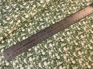Quilting material two fat quarters 18X22 inches green white fruit Windham D2 - Picture 1 of 2
