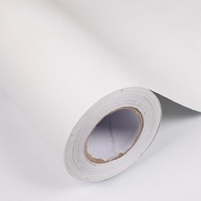 White Matt Plain Contact Paper Self Adhesive Wallpaper Vinyl Livingroom Bedroom