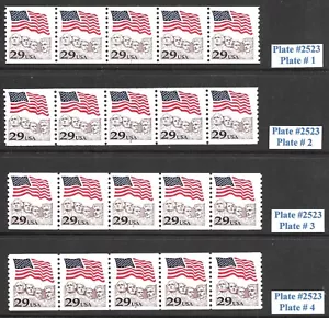 Scott #2523-2523A 25c Rushmore PNC5s, Complete Set of 11, VF+QUALITY!-Cat-$46.50 - Picture 1 of 3