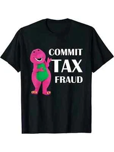 100% Cotton Men's Funny 'Commit Tax Fraud' Graphic Tee | Breathable & Stretchy - Picture 1 of 6
