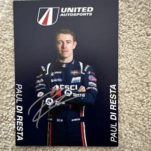 2024 IMSA ROAD AMERICA PAUL DI RESTA F1 LMP2 signierte Karte UNITED AUTOSPORTS #22 - Bild 1 von 3