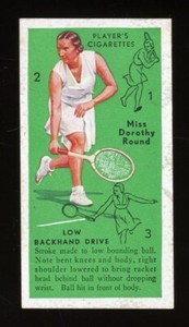1936 John Player & Sons Tennis #25 Miss Dorothy Round EX/MT