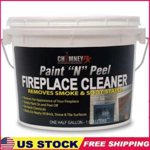 Fireplace Cleaner Paint & Peel Removes Smoke Soot Stains Brick Tile Stone New - Picture 1 of 10