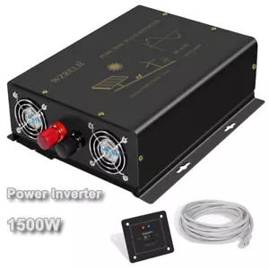 1500W Power Pure Sine Wave Inverter 24V to 110V Off Grid Solar RV Remote Control - Picture 1 of 6