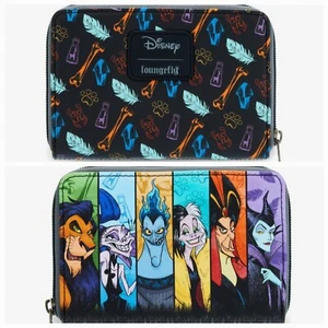 Loungefly Disney Villains Group Zip Wallet NWT In Original Packaging - Picture 1 of 5