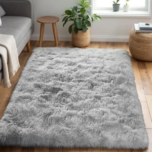 Soft Area Rugs for Living Room Bedroom 3X5 Feet Fluffy Fuzzy Furry Shaggy Aesthe - Picture 1 of 9