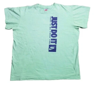 Camiseta De Colección Nike Años 90 Just Do It There Is No Finish Line Como Nueva M/L/XL Foto 1 de 4