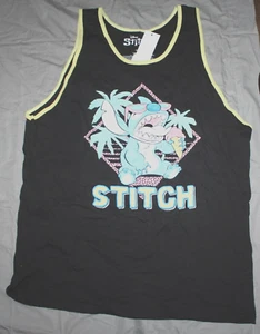 Disney Stitch Shirt Adult L Black Men's Tank Top Muscle Shirt - Picture 1 of 1