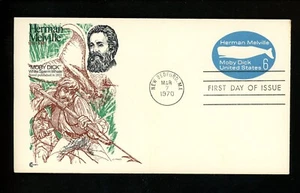 US FDC #U554 Cover Craft 1970 New Bedford MA Melville Moby Dick whale - Picture 1 of 2