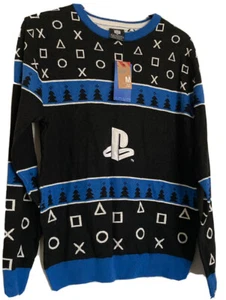 PRIMARK PLAYSTATION PS3 PS4 PS5 PSVITA ICONS CHRISTMAS XMAS JUMPER L LARGE BNWT - Picture 1 of 12