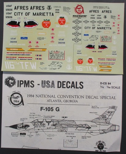 IPMS USA Decal Sheet from 1984 National Convention Atlanta, GA | eBay