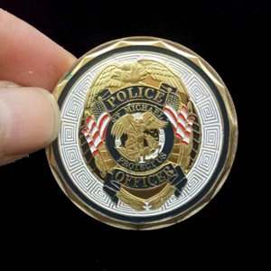 Protect US Michael Collectibles Patron Sain of Law Police Officer Challenge Coin - Picture 1 of 10