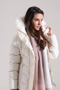 Chaqueta Pufa Invierno Acolchada Blanco Perla Moda Carbón Moda Para mujeres (02W17 ORQUÍDEA) - Imagen 1 de 7