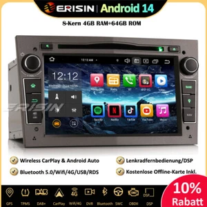 64GB Android 14 Autoradio GPS DAB+CD Opel Astra H Corsa C/D Zafira Vectra Antara - Bild 1 von 21