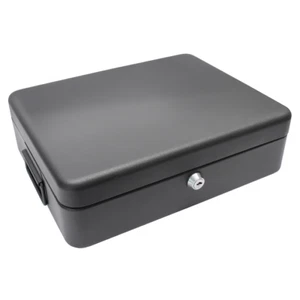 12" Security Box Black Contents Secure Carry Handle Cathedral - 24 Hour Delivery - Picture 1 of 5