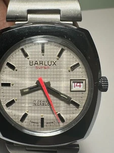 NEW OLD STOCK BARLUX 17J WIND-UP MEN'S STAINLESS ST WRISTWATCH CAL AS/ST 1950/51 - Picture 1 of 10