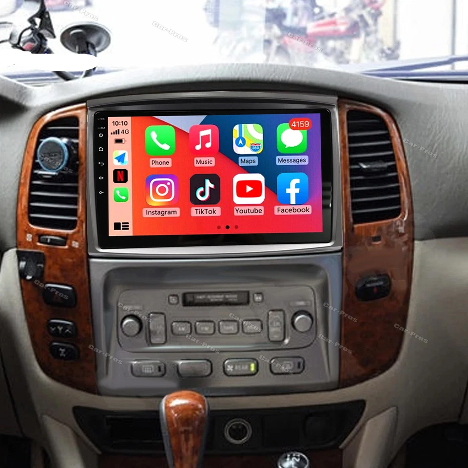 Radio estéreo para automóvil Carplay GPS Wifi para Toyota Land Cruiser Lexus LX470 2002-2007 Foto 1 de 4