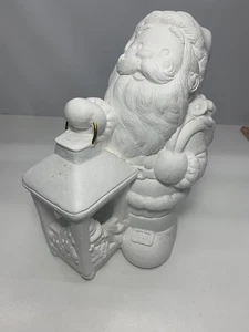 Estatuilla de Papá Noel de cerámica de colección con linterna y saco de juguete 02’ CA Creations pintable - Imagen 1 de 12
